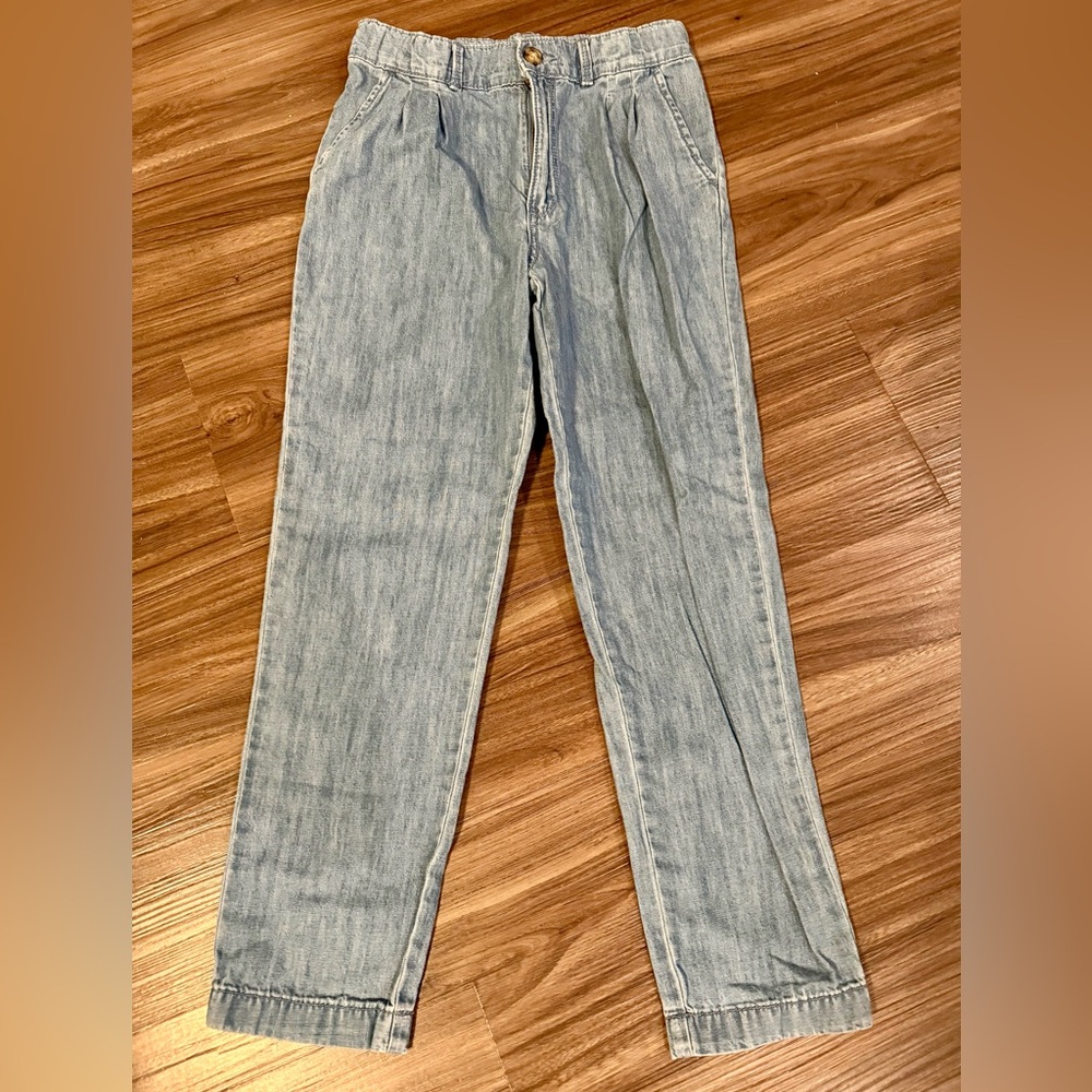 Carter's Girls Size 10 Pleated Denim Jeans in Light Blue